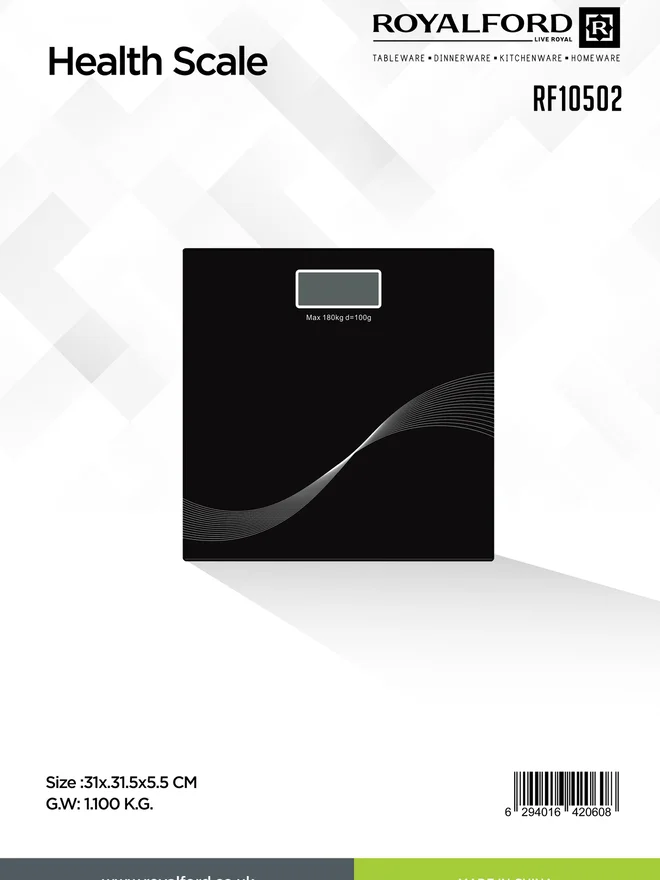 Royalford Royalford LCD Digital Display Health Scale Non-Slip, RF10502